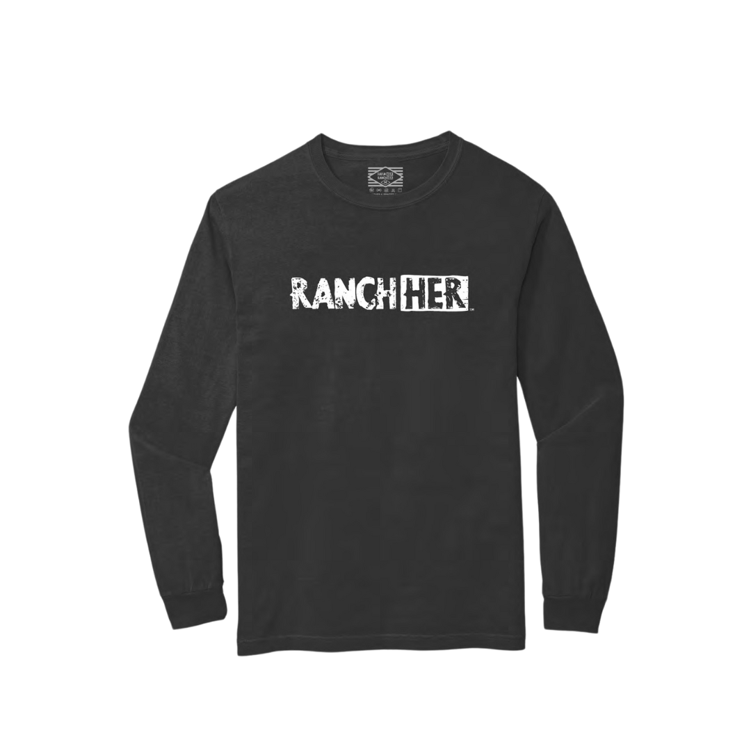 RanchHer Classic Logo Long Sleeve Shirt Dark Grey