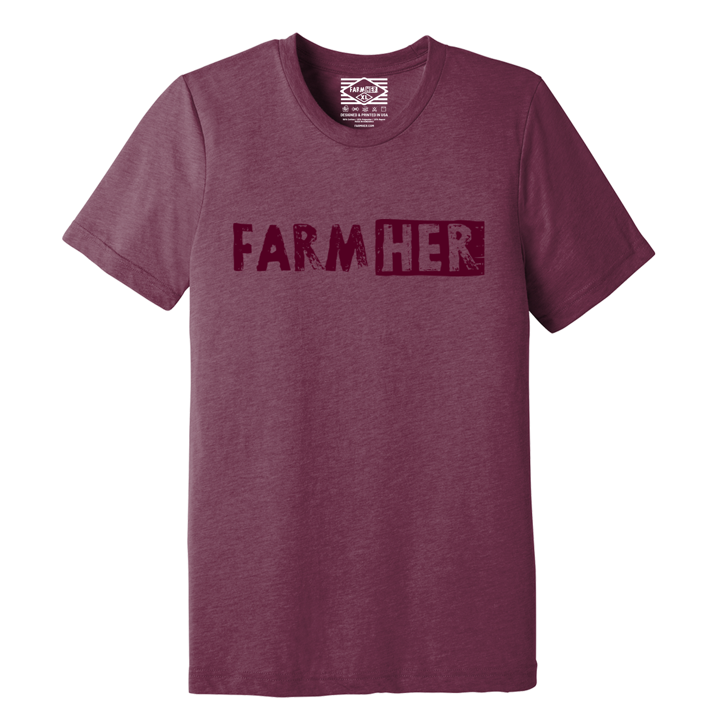 Classic FarmHer T-Shirt Maroon