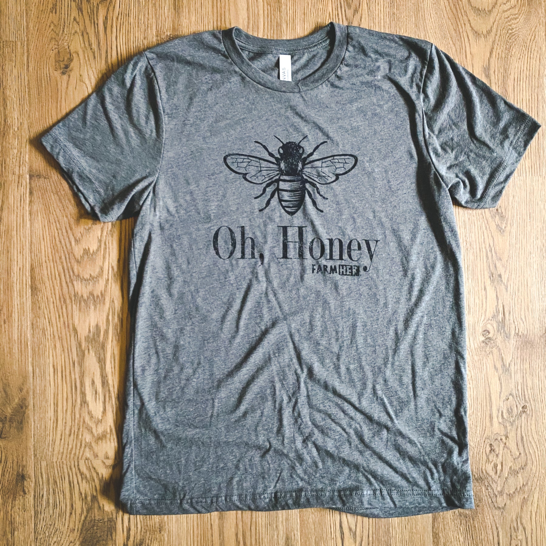 "Oh Honey" Grey FarmHer Graphic Tee