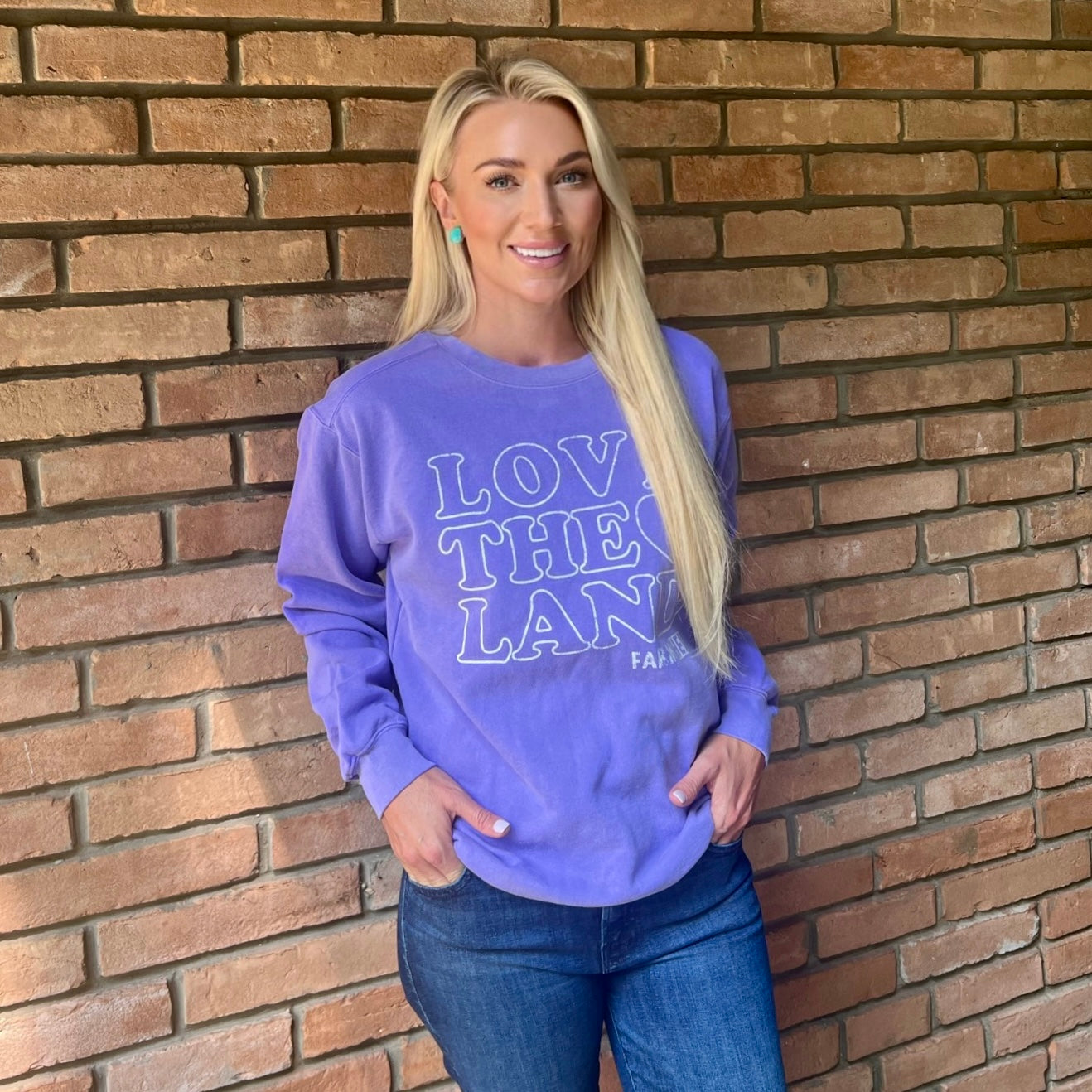 Love the Land Sweatshirt Lavender