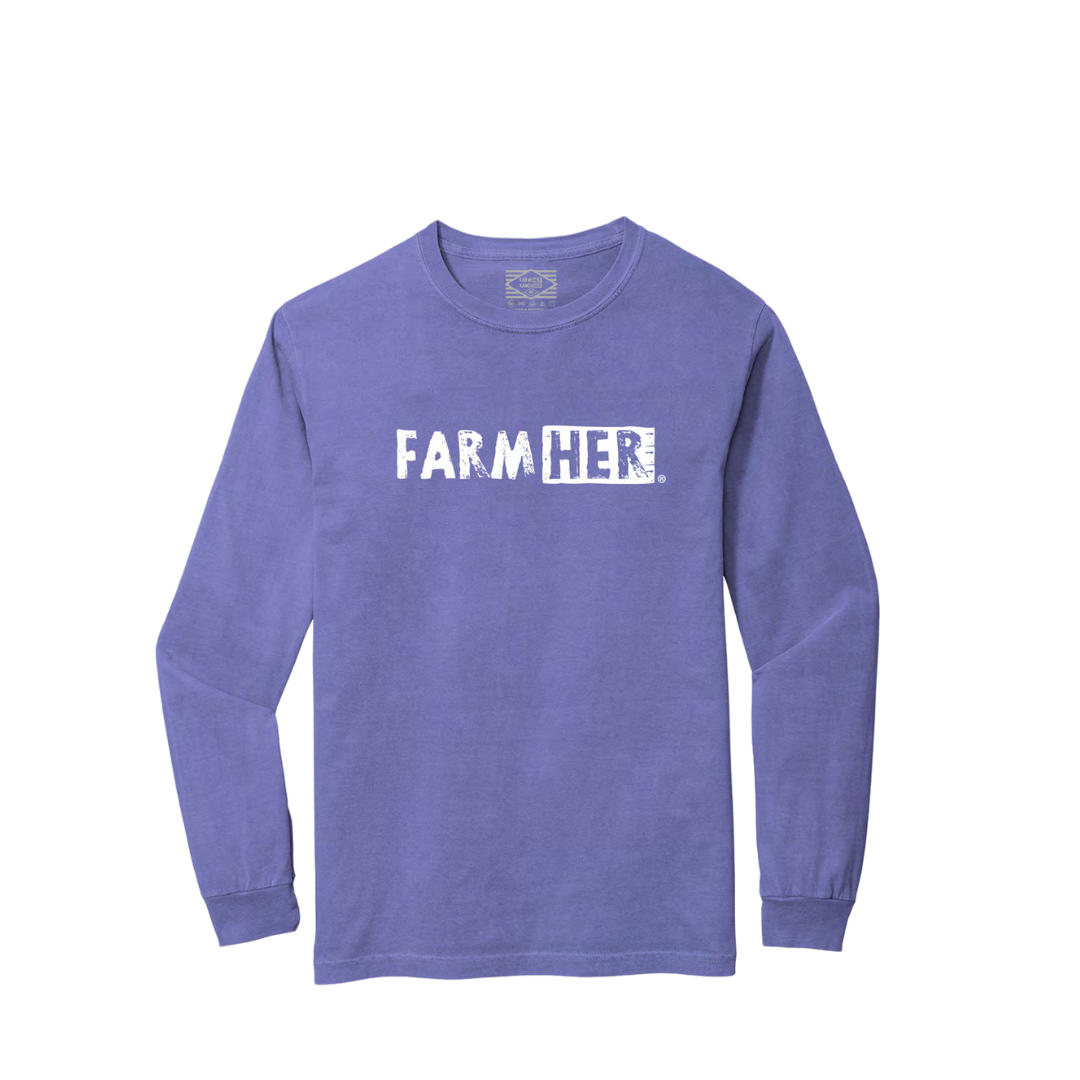 FarmHer Classic Logo Long Sleeve Shirt Lavender
