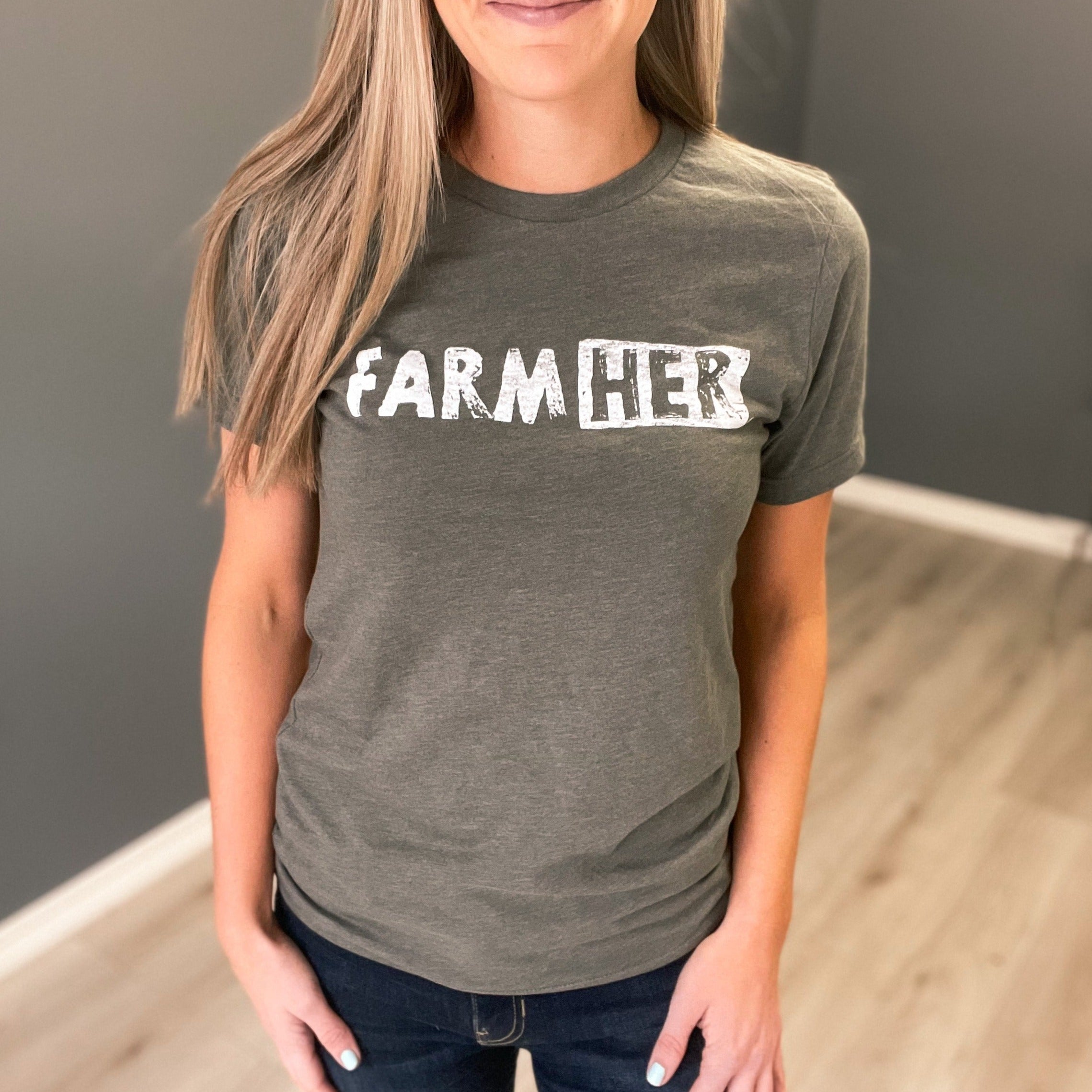 Classic FarmHer Graphic Tee - Army Green