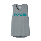 PowHER Logo Tank -Grey