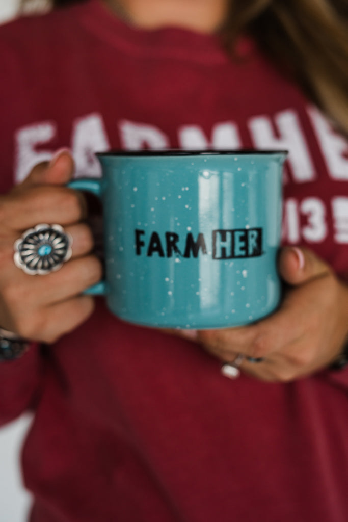 FarmHer Turquoise Coffee Mug