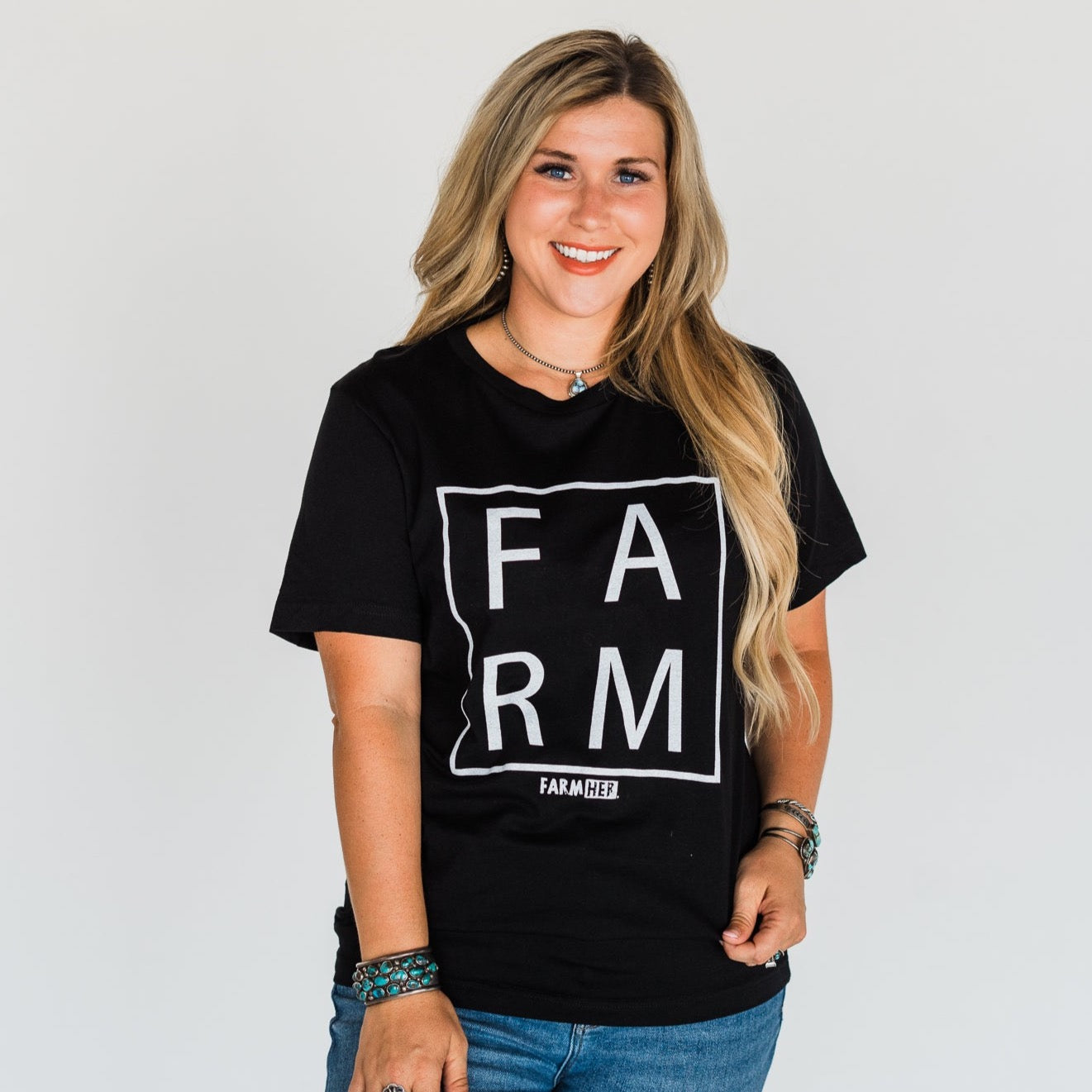 T-Shirt "F A R M" Black FarmHer