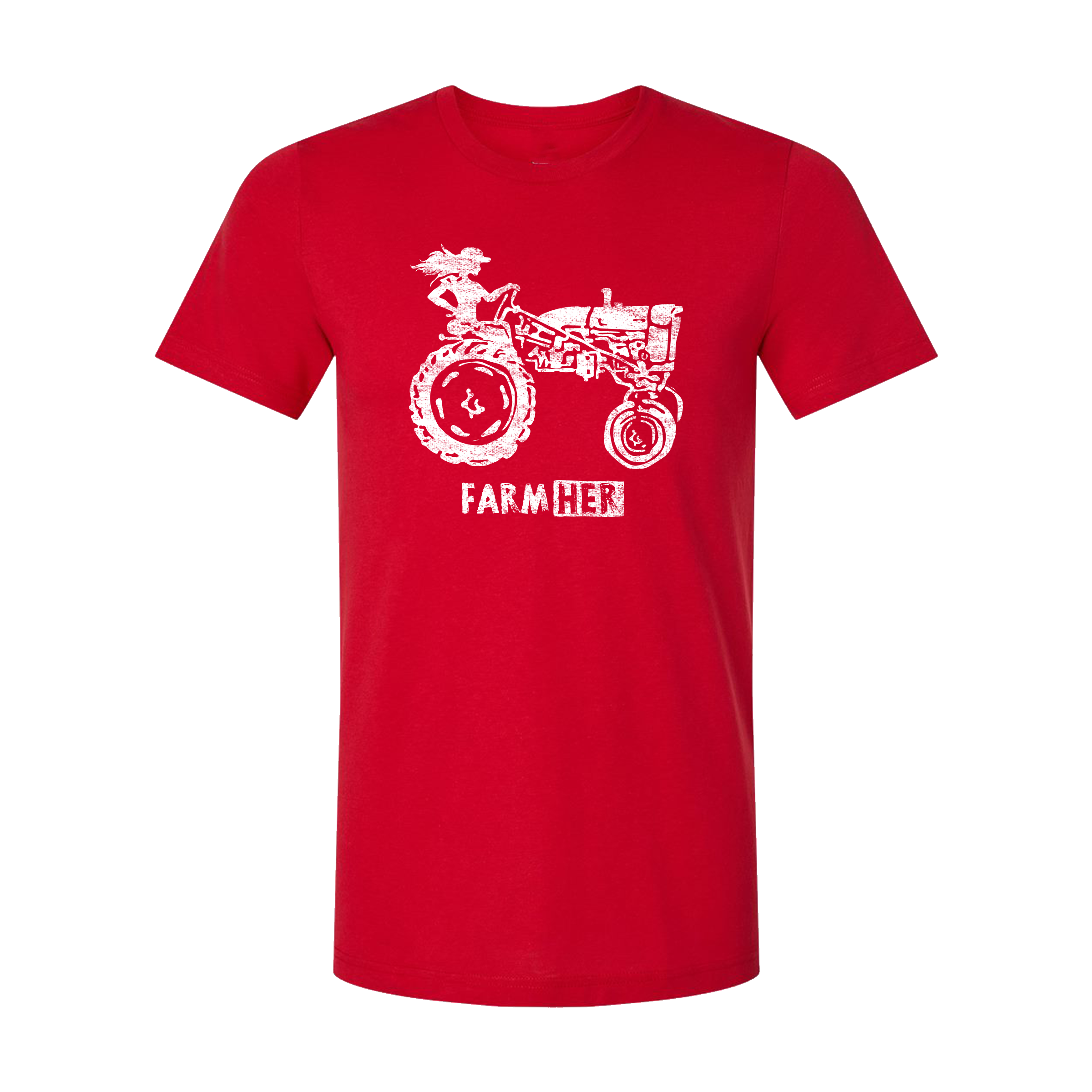 "Tractor Girl" FarmHer Red Graphic Tee