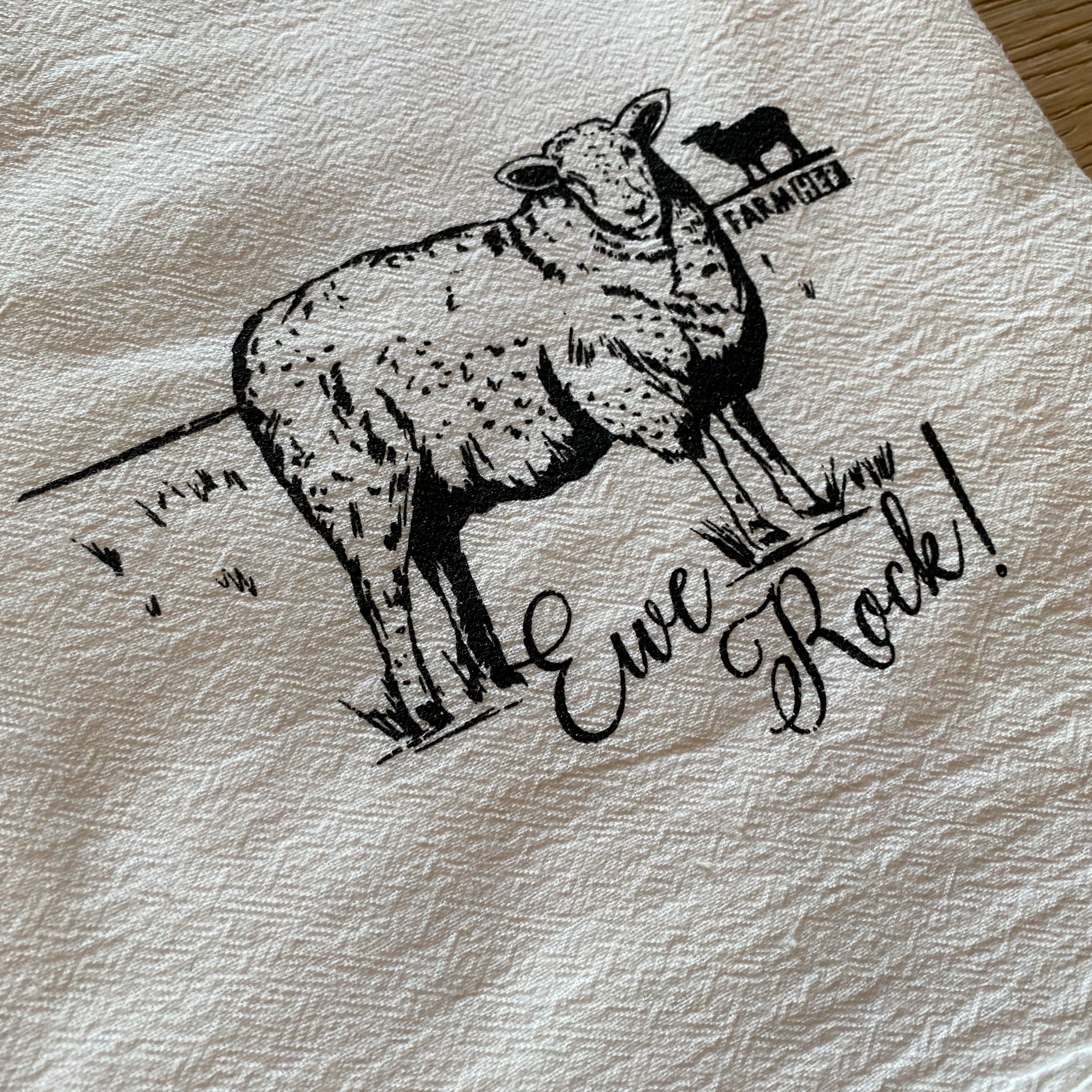 Dish Towel "Ewe Rock" FarmHer