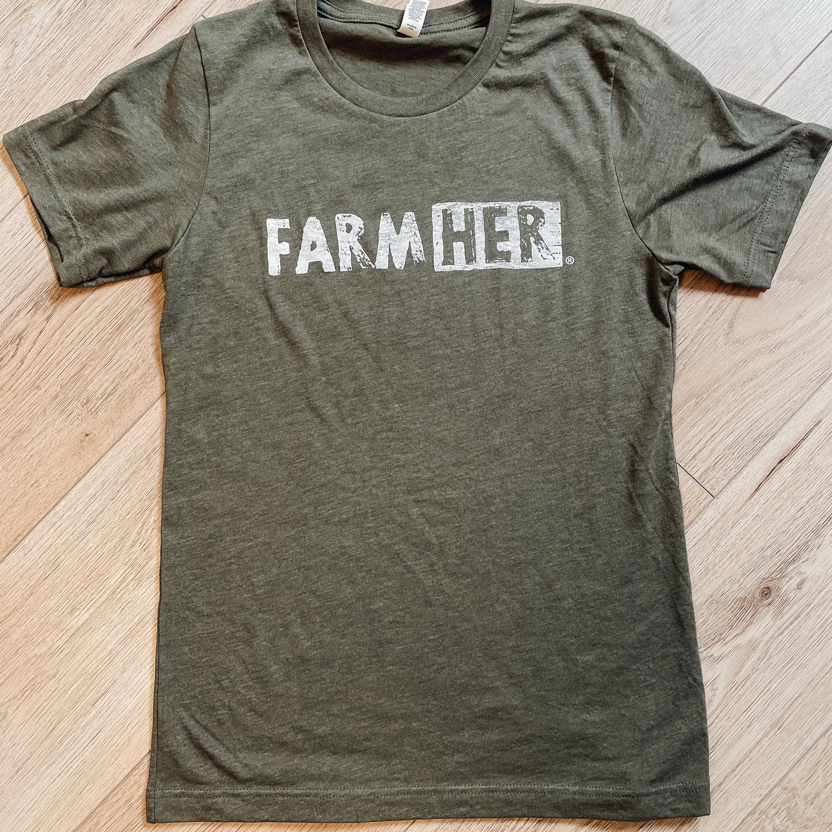 Classic FarmHer Army Green Graphic Tee