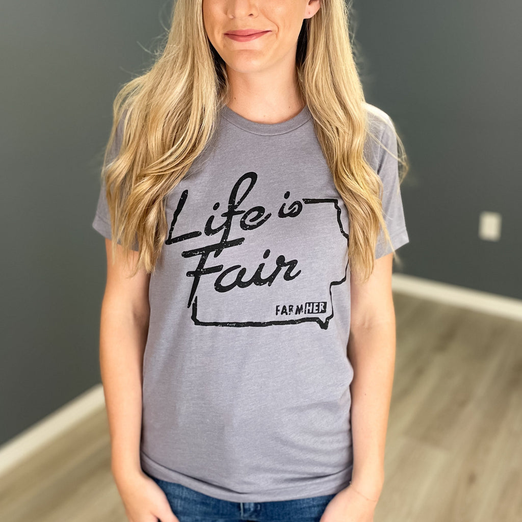 T-Shirt Iowa State Fair "Life Is Fair" Grey FarmHer